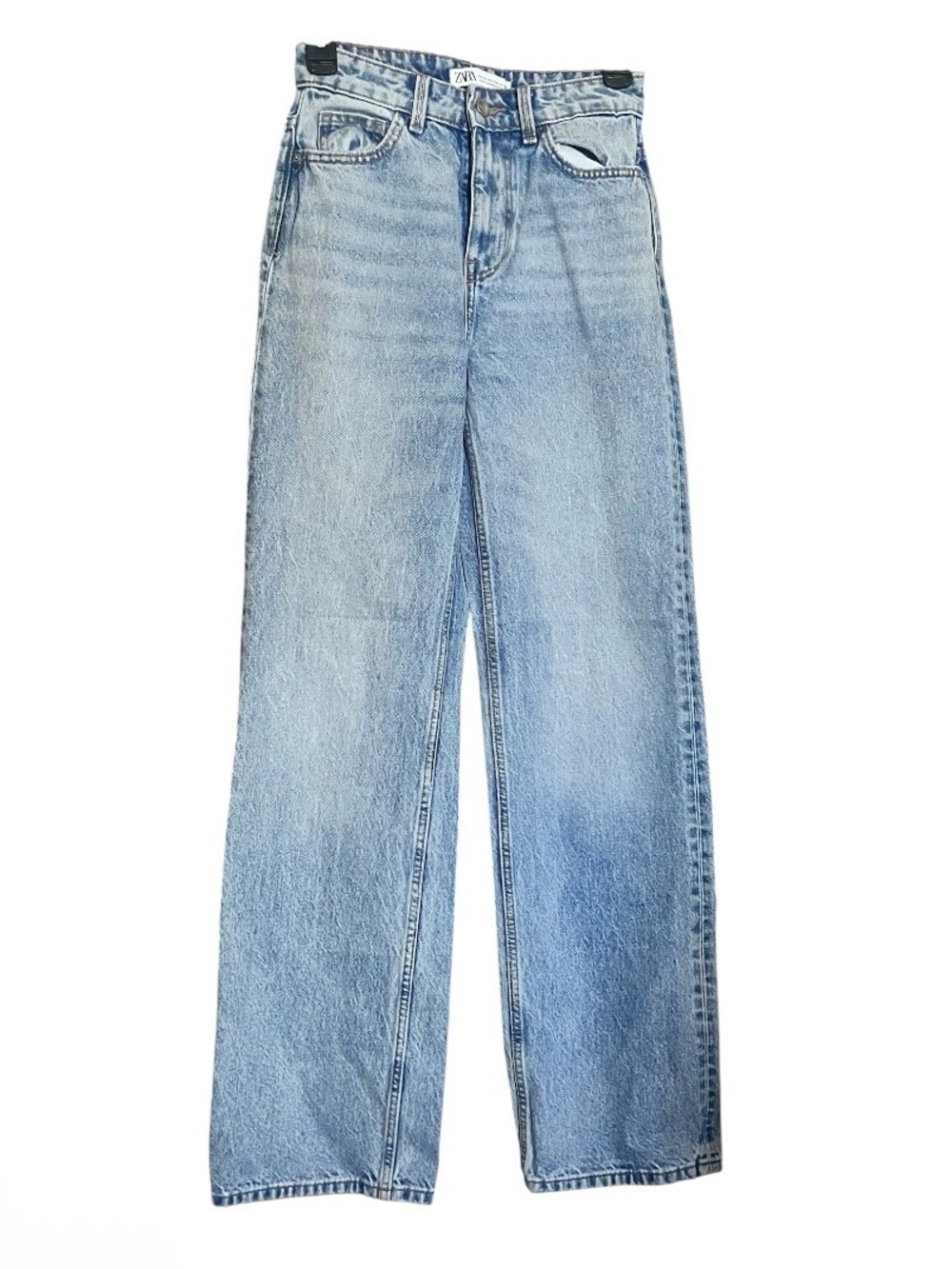 Zara High Rise Wide Leg Full Length Jeans – Size 4. Pls see measurements